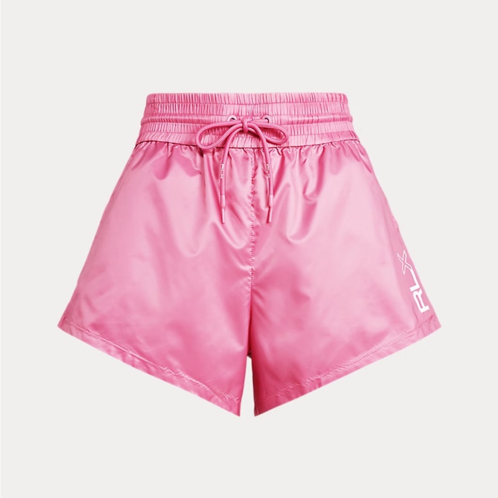 RLX Ralph Lauren Women’s Ripstop Drawstring Athletic Shorts Pink NWT Large - Picture 2 of 9